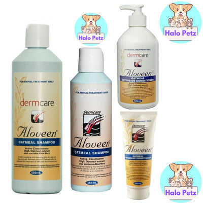 Dermcare Aloveen Oatmeal Shampoo & Intensive Conditioner For Dogs & Cats