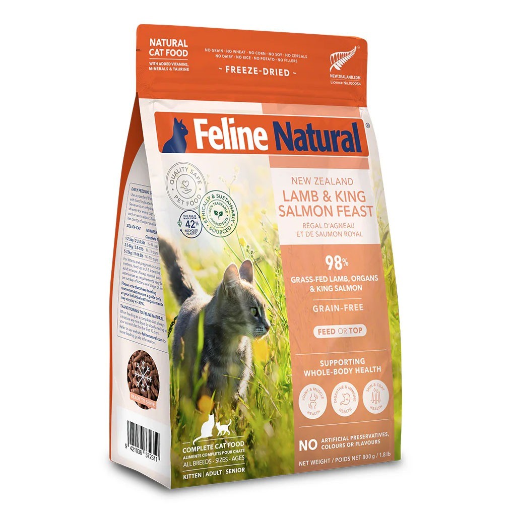 Feline Natural Freeze Dried Raw Cat Food 800g | Complete & Balanced | New Zealand