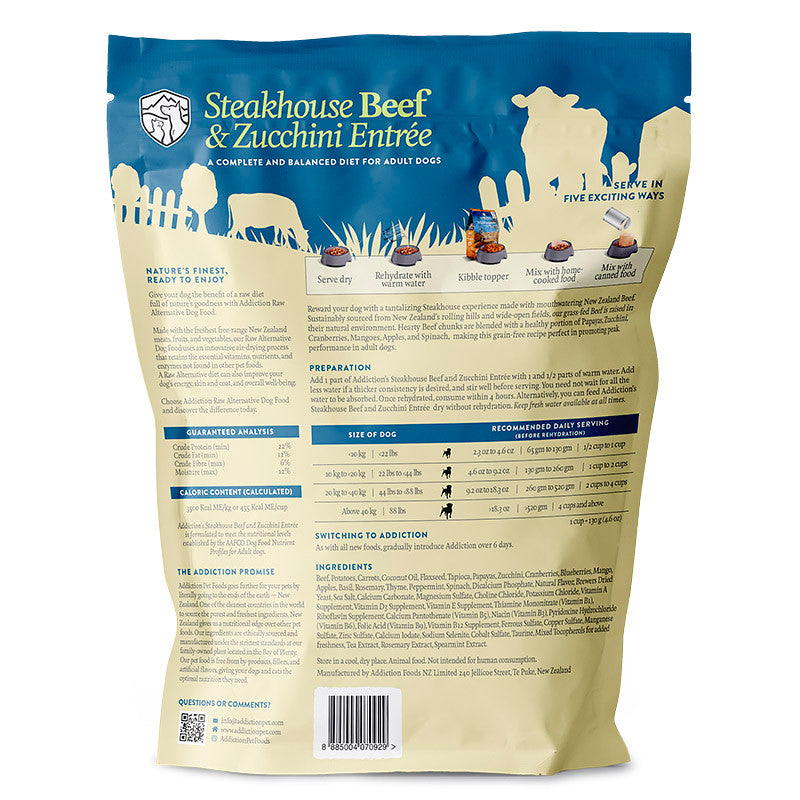 Addiction Raw Alternative Air Dried Dog Food 2lbs | Grain-Free Novel Protein