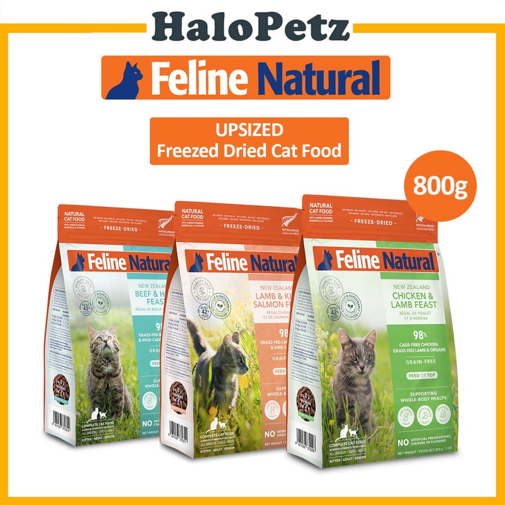 Feline Natural Freeze Dried Raw Cat Food 800g | Complete & Balanced | New Zealand