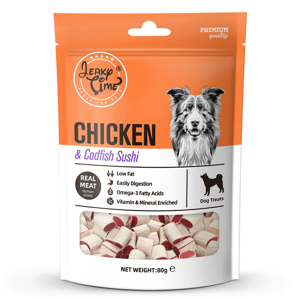 Jerky Time Dog Treats 80g | Lamb, Duck