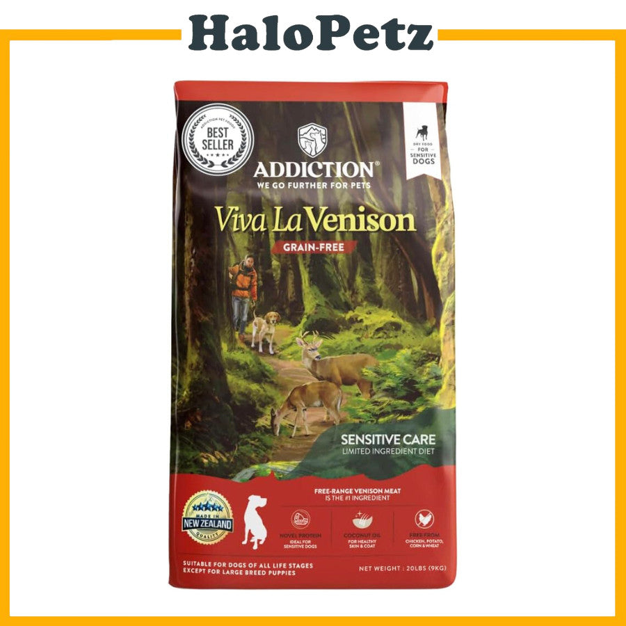 Addiction Dry Dog Food | Venison | Vegetarian | Kangaroo