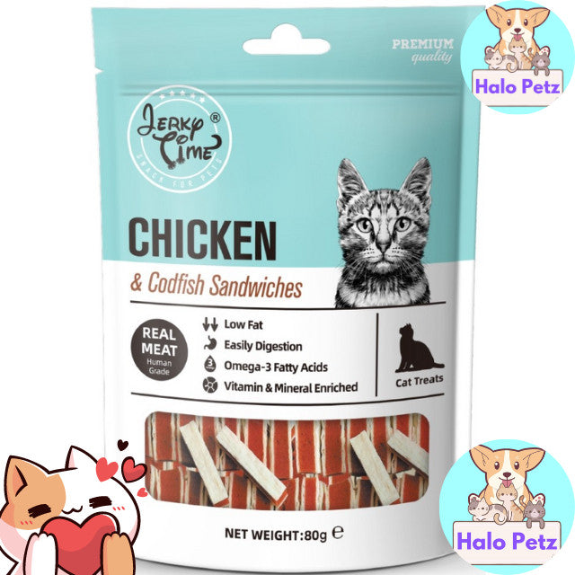 Jerky Time /Soup Time Cat Treat 80g- Codfish, Chicken, Duck