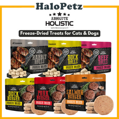 Absolute Holistic Freeze Dried Treats for Cats & Dogs 60g | Burger & Rolls