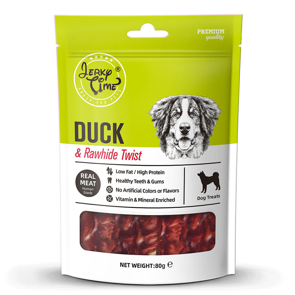 Jerky Time Dog Treats 80g | Lamb, Duck