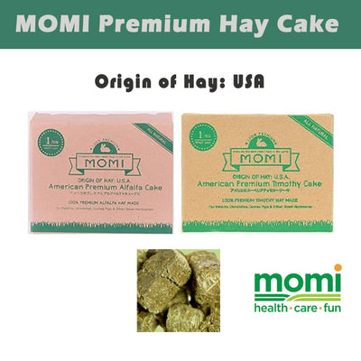 Momi Alfalfa Timothy Hay Cakes 1lb Rabbit | Guinea Pig
