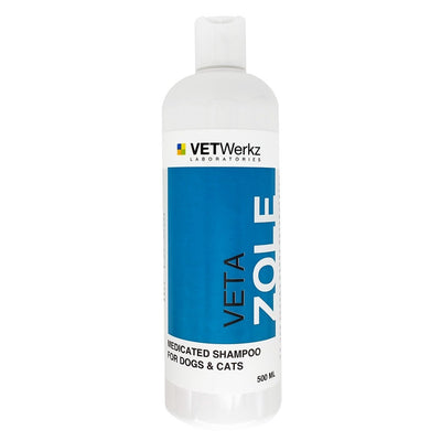 VetWerkz VetaZole Medicated Shampoo for Dogs Cats Pets - 250ml / 500ml