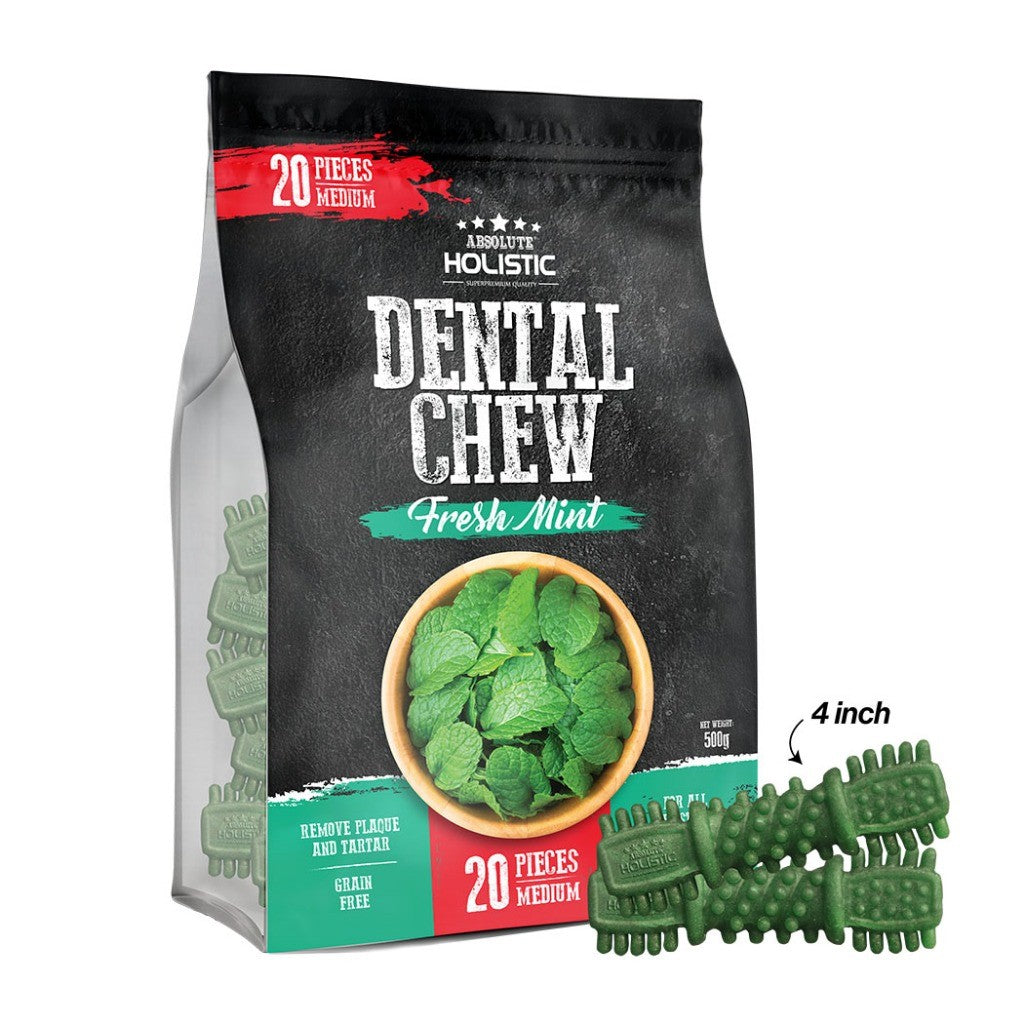 Absolute Holistic Dog Dental Chew Jumbo Pack | Grain-Free Dental Treats for Dogs