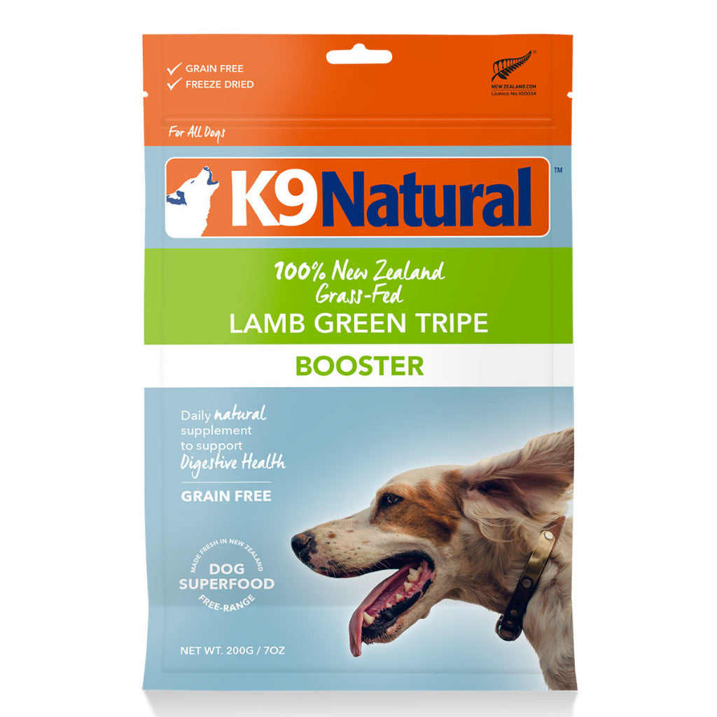 K9 Natural Freeze Dried Lamb Green Tripe and Beef Tripe Booster Dog Food