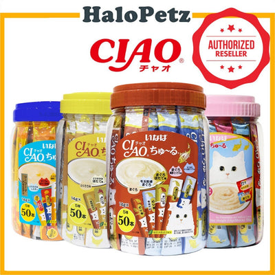 Ciao Churu Cat Treats Tubs 50 Sticks | Chicken |Tuna | Collagen | Seafood | Functional