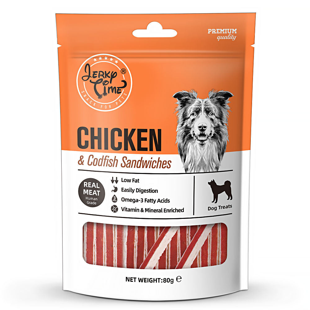 Jerky Time Dog Treats 80g | Lamb, Duck