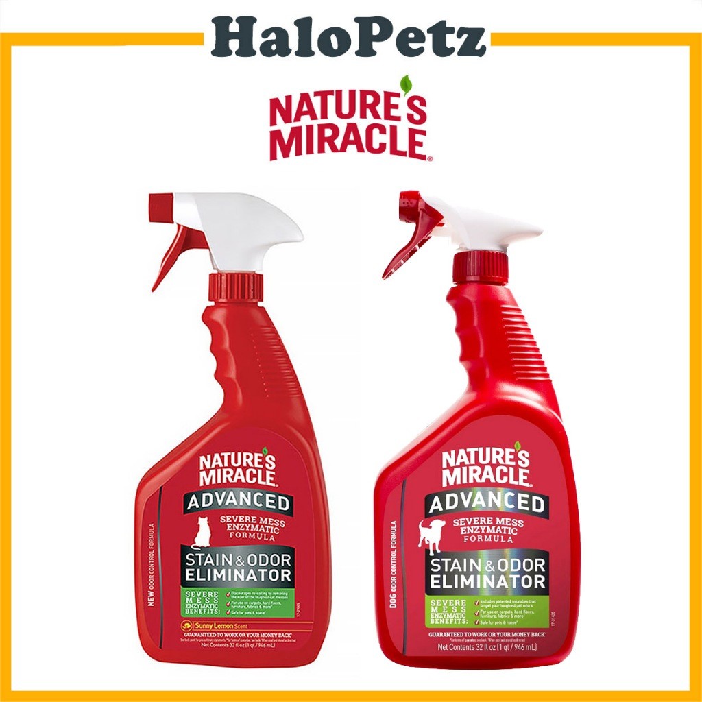 Nature's Miracle Advanced Stain and Odor Spray 32oz for Cats and Dogs