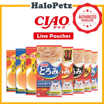 Ciao Dashi Soup | Toromi Line Pouches Liquid Cat Treats 4's | Tuna/Chicken