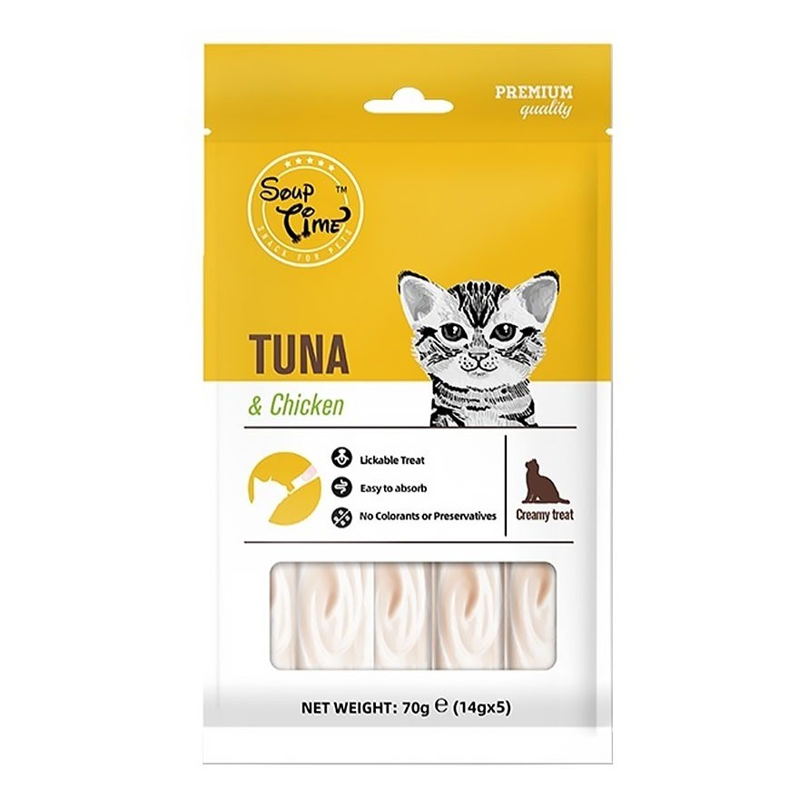 Jerky Time /Soup Time Cat Treat 80g- Codfish, Chicken, Duck