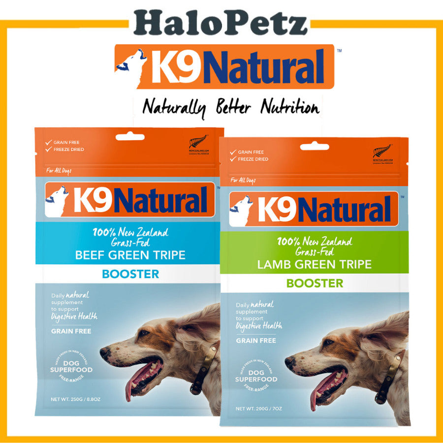 K9 Natural Freeze Dried Lamb Green Tripe and Beef Tripe Booster Dog Food