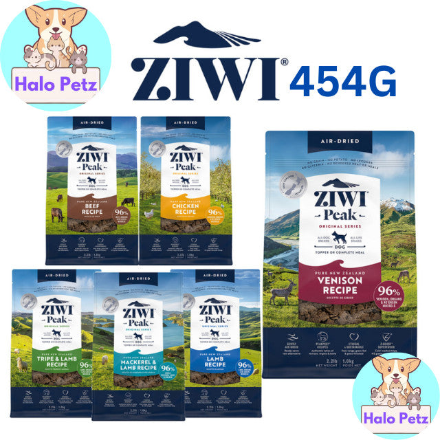 Ziwi Peak Air-Dried Dog Food 454g | New Zealand Grass-Fed & Free-Range Recipes