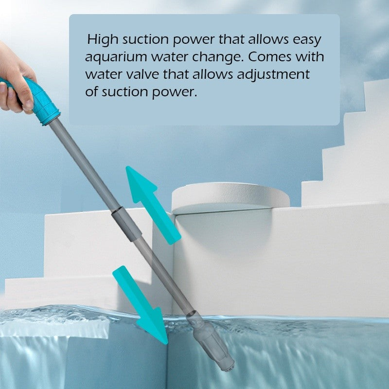 Aquarium Fish Tank Water Changing Suction Pump Pipe with Adjustable Water Pressure Valve