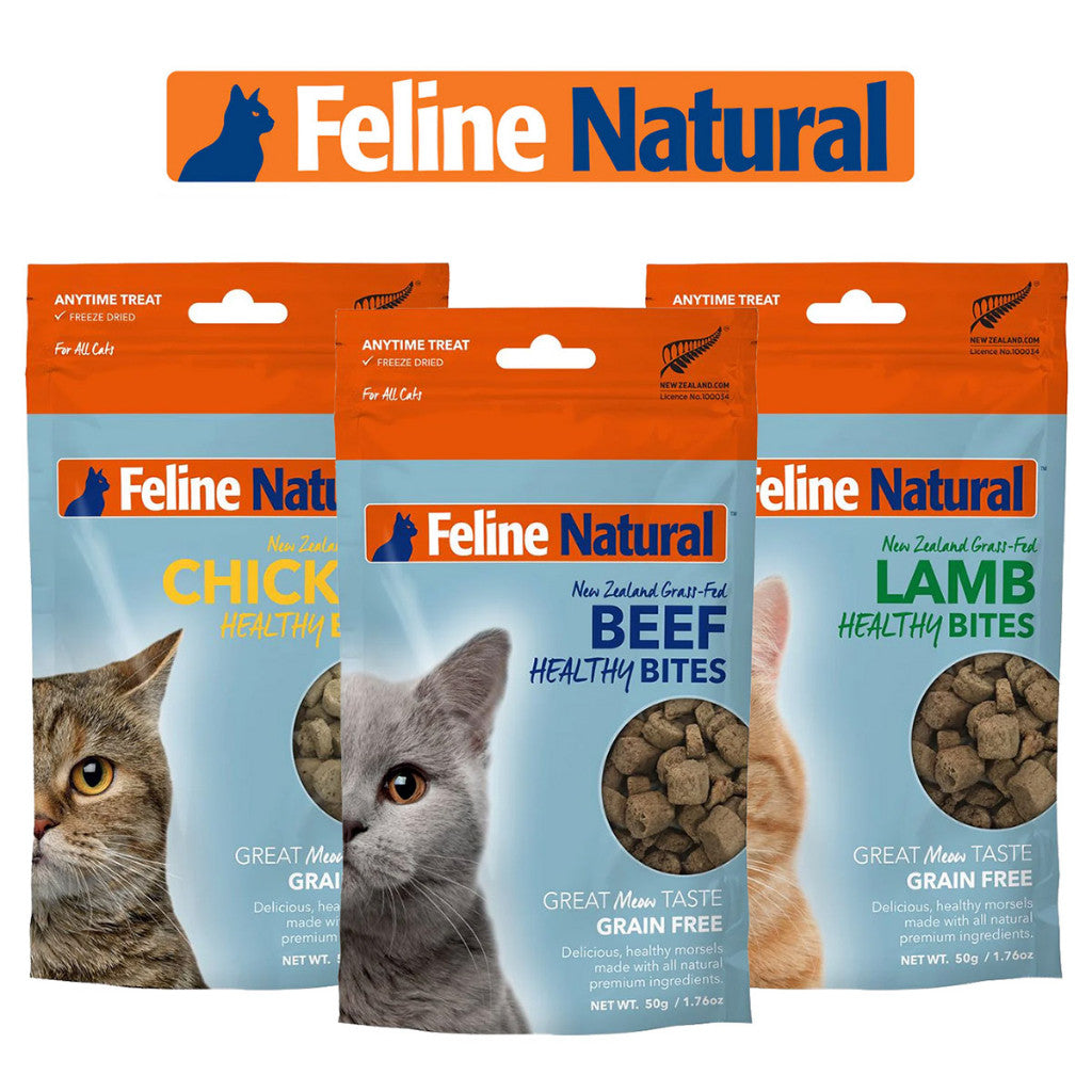 Feline Natural Healthy Bites Freeze Dried Cat Treats 50g