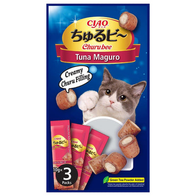 Ciao Churu Bee Liquid Cat Treats 30g (10g x 3) | Chicken Maguro Tuna Sasami