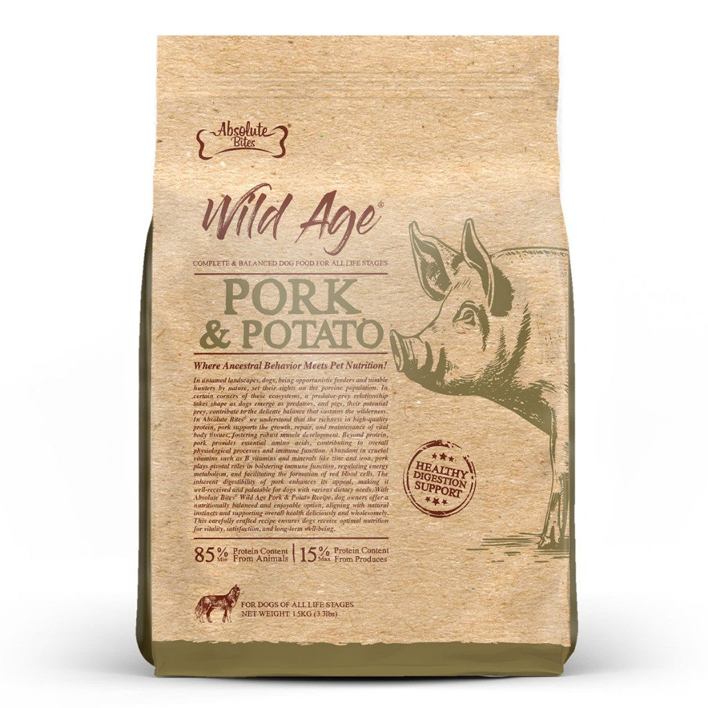 Absolute Holistic Grain-Free Kibbles for Dogs 22lbs | Duck Pork Lamb Salmon