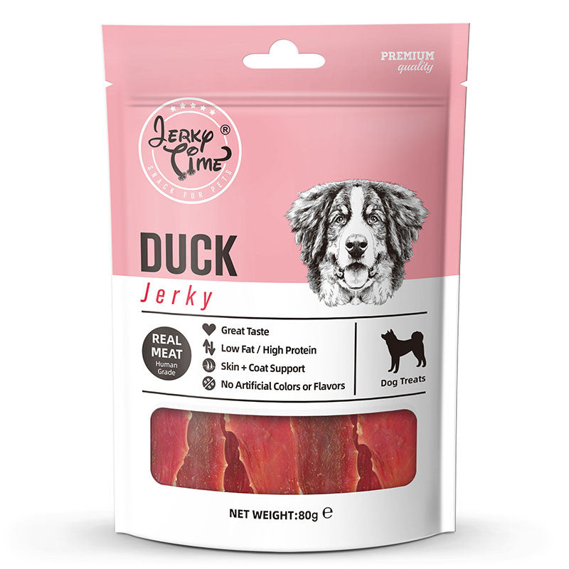 Jerky Time Dog Treats 80g | Lamb, Duck