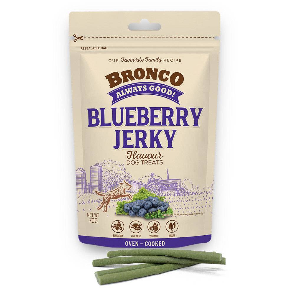 Bronco Jerky Dog Treats 70g