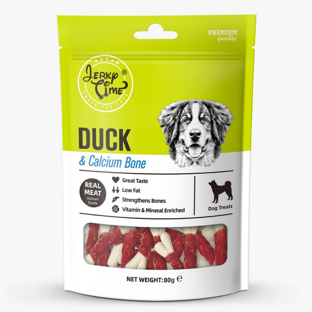 Jerky Time Dog Treats 80g | Lamb, Duck