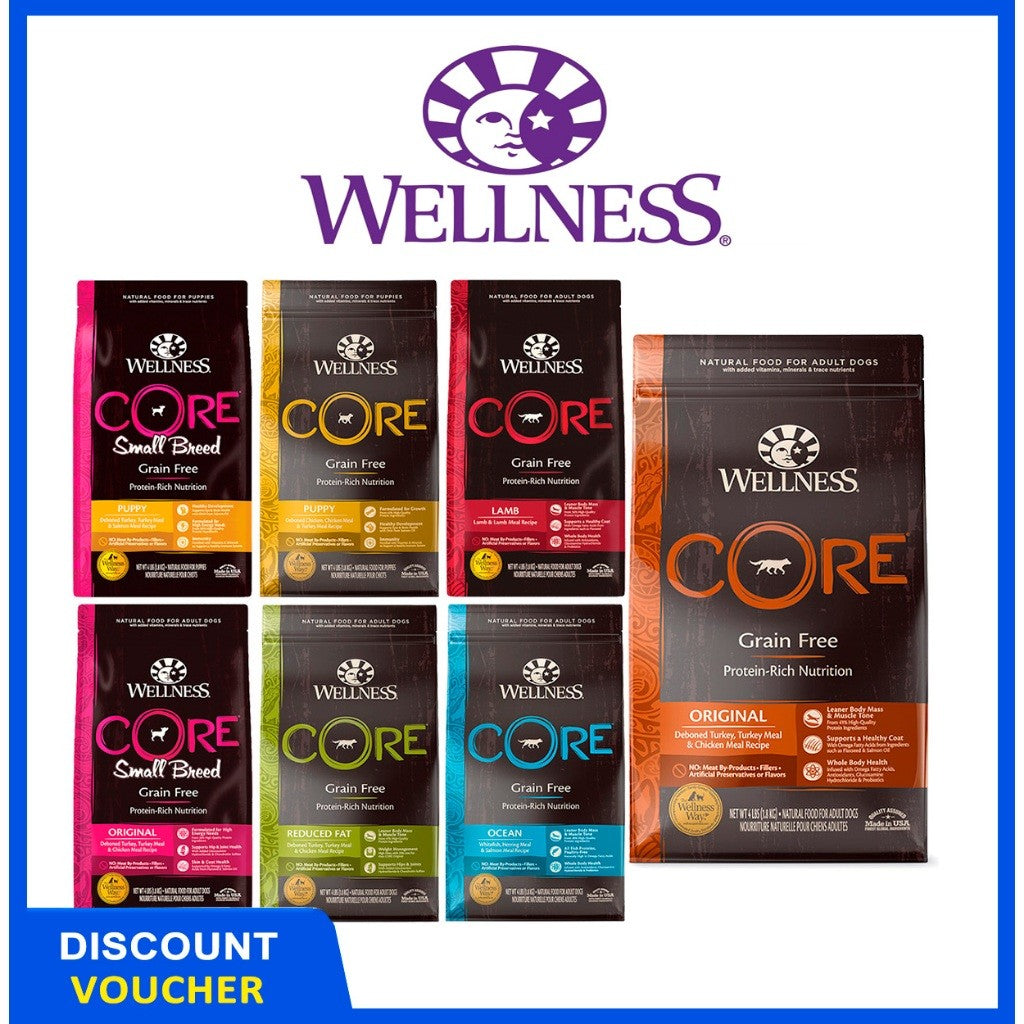 Wellness Core Dog Dry Food 18/22/24lbs