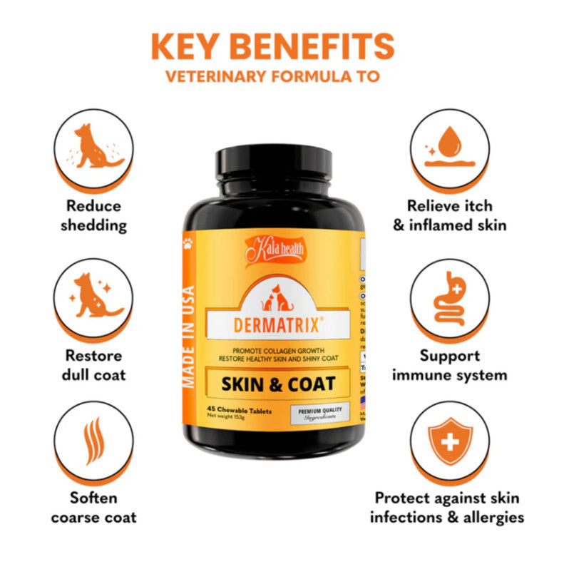 Kala Health Dermatrix Skin & Coat 45 Tablets