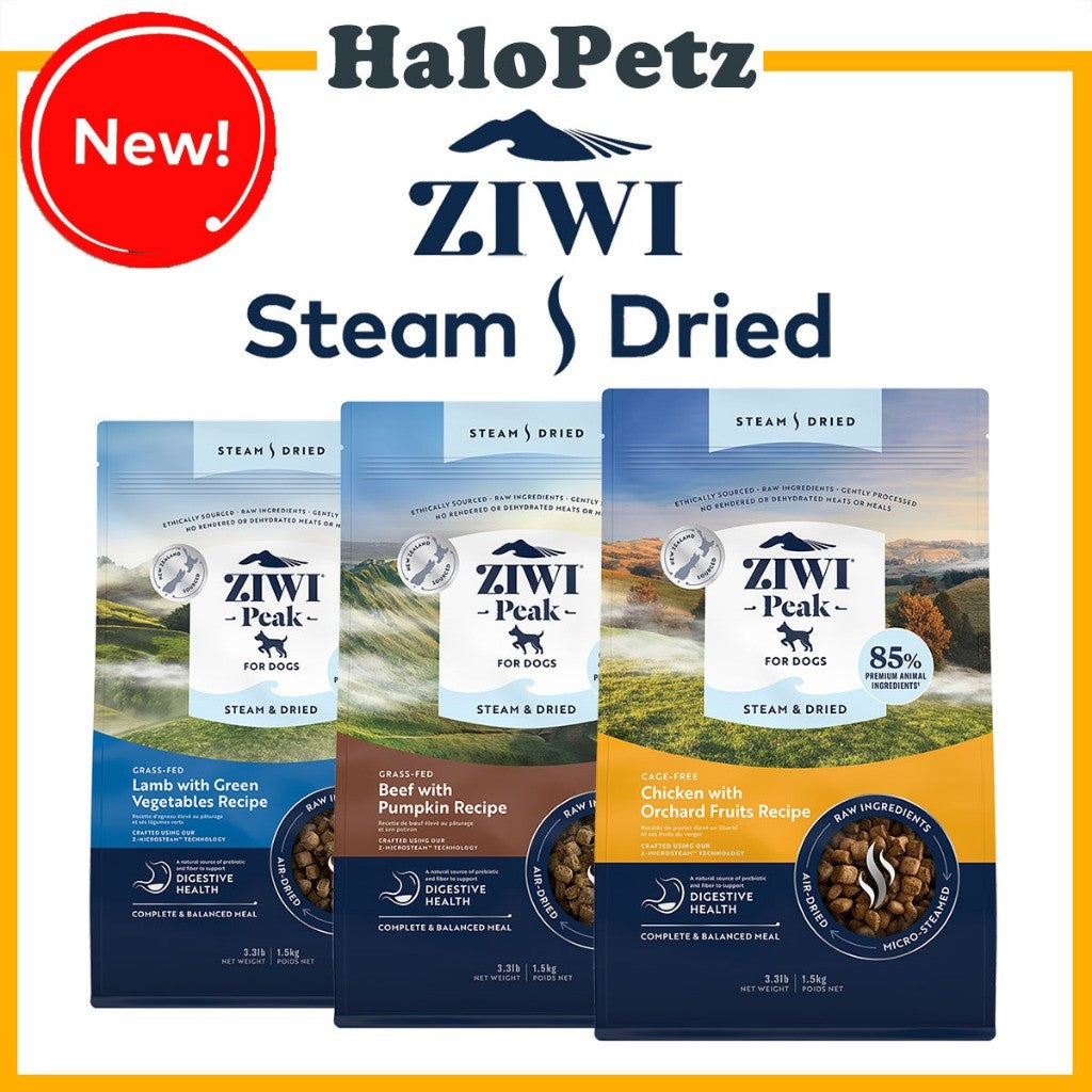 Ziwi Peak Steam & Dried Dog Food and Topper | New Zealand Premium Recipes