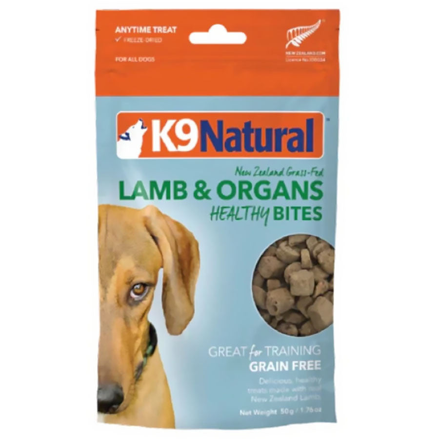 K9 Natural Freezed /Air Dried Treats - Healthy Bites Chicken, Lamb, Beef, Lungs, Green Mussels