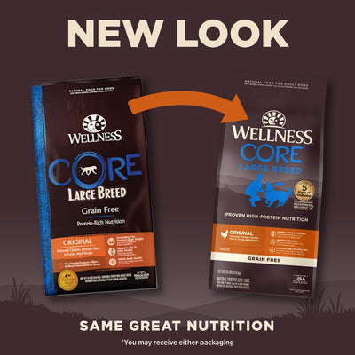 Wellness CORE Grain-Free Dry Dog Food 18lbs / 22lbs / 24lbs | High Protein Bulk Kibble
