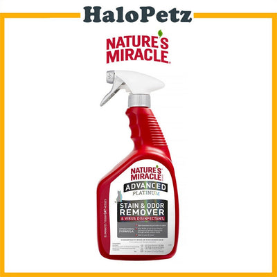 Nature's Miracle Advanced Platinum Cat Stain and Odor Remover & Virus Disinfectant - Cat 32oz