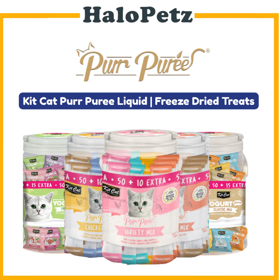 Kit Cat Purr Puree Liquid | Freeze Dried Tub Treats