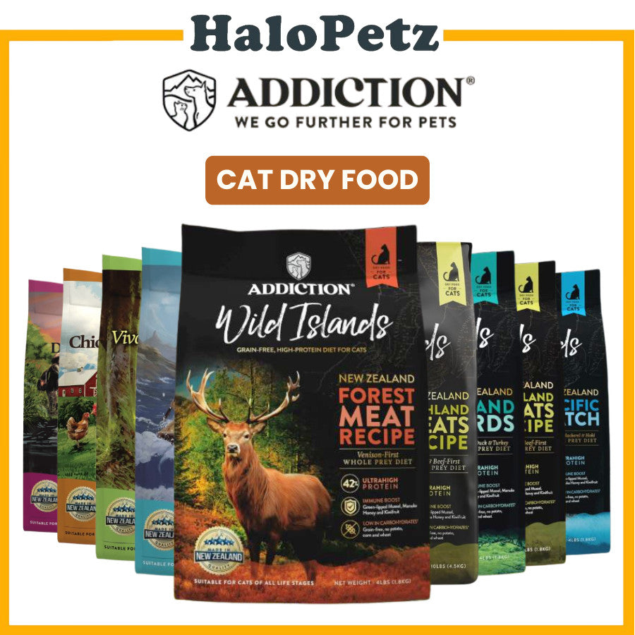 Addiction Grain Free Cat Dry Food | Wild Island | Salmon Duck Chicken | Venison