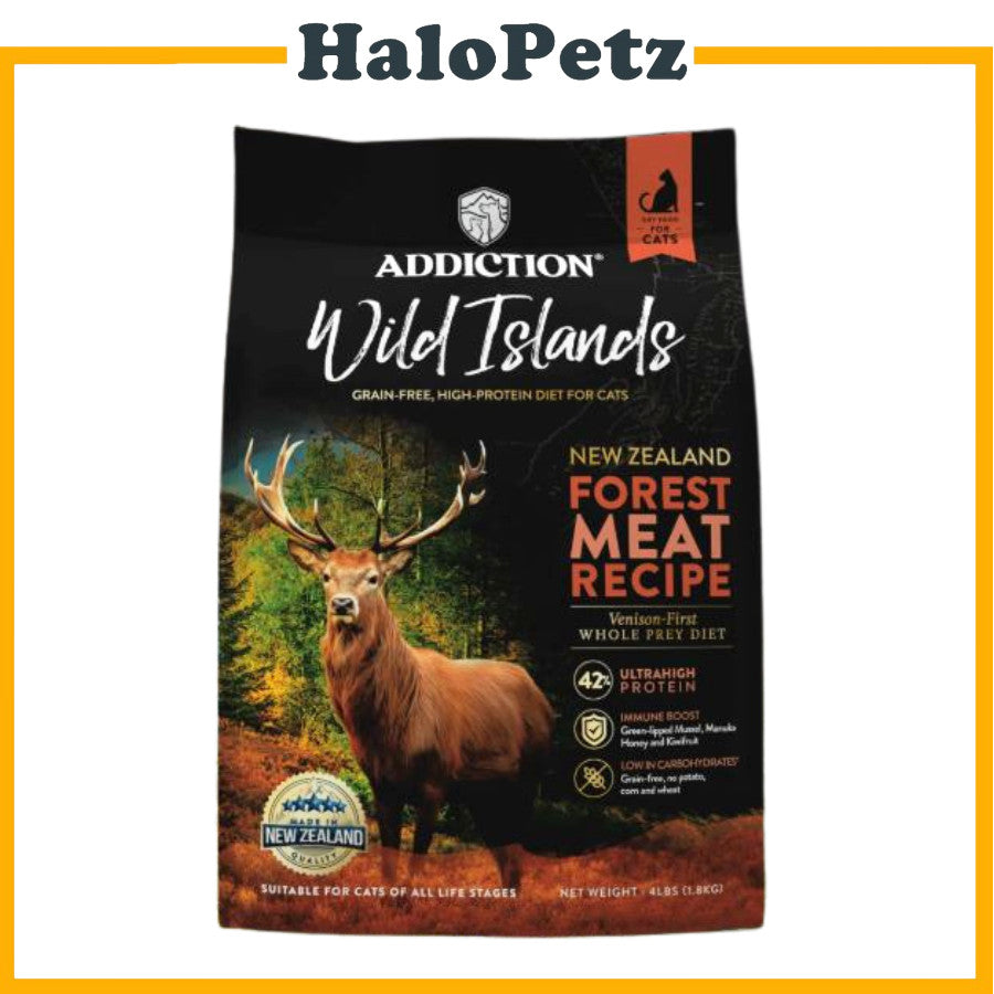 Addiction Grain Free Cat Dry Food | Wild Island | Salmon Duck Chicken | Venison