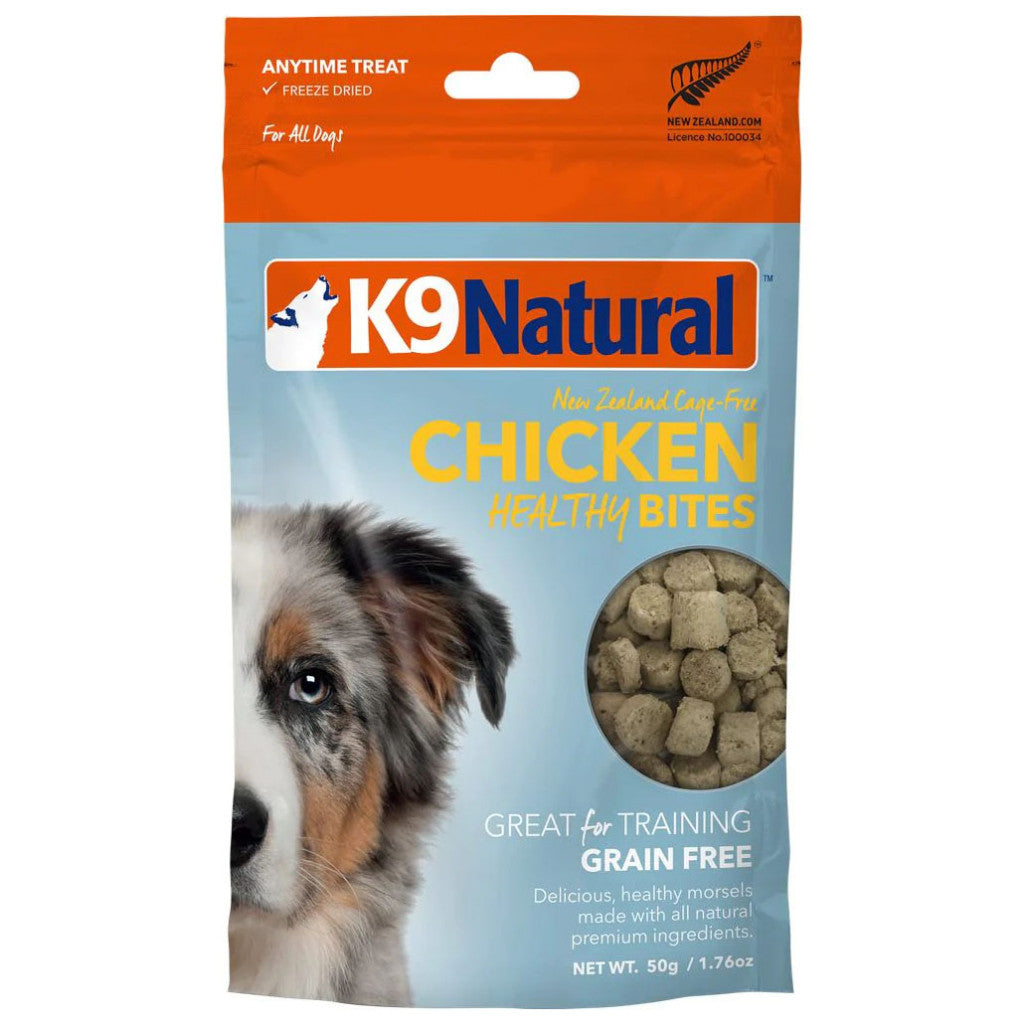 K9 Natural Freezed /Air Dried Treats - Healthy Bites Chicken, Lamb, Beef, Lungs, Green Mussels