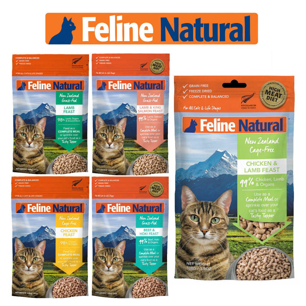 Feline Natural Freeze Dried Cat Food 100g | Meal Topper | New Zealand Made