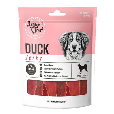 [500g Value Pack] Jerky Time Dog Treats - Duck, Chicken Jerky Bar