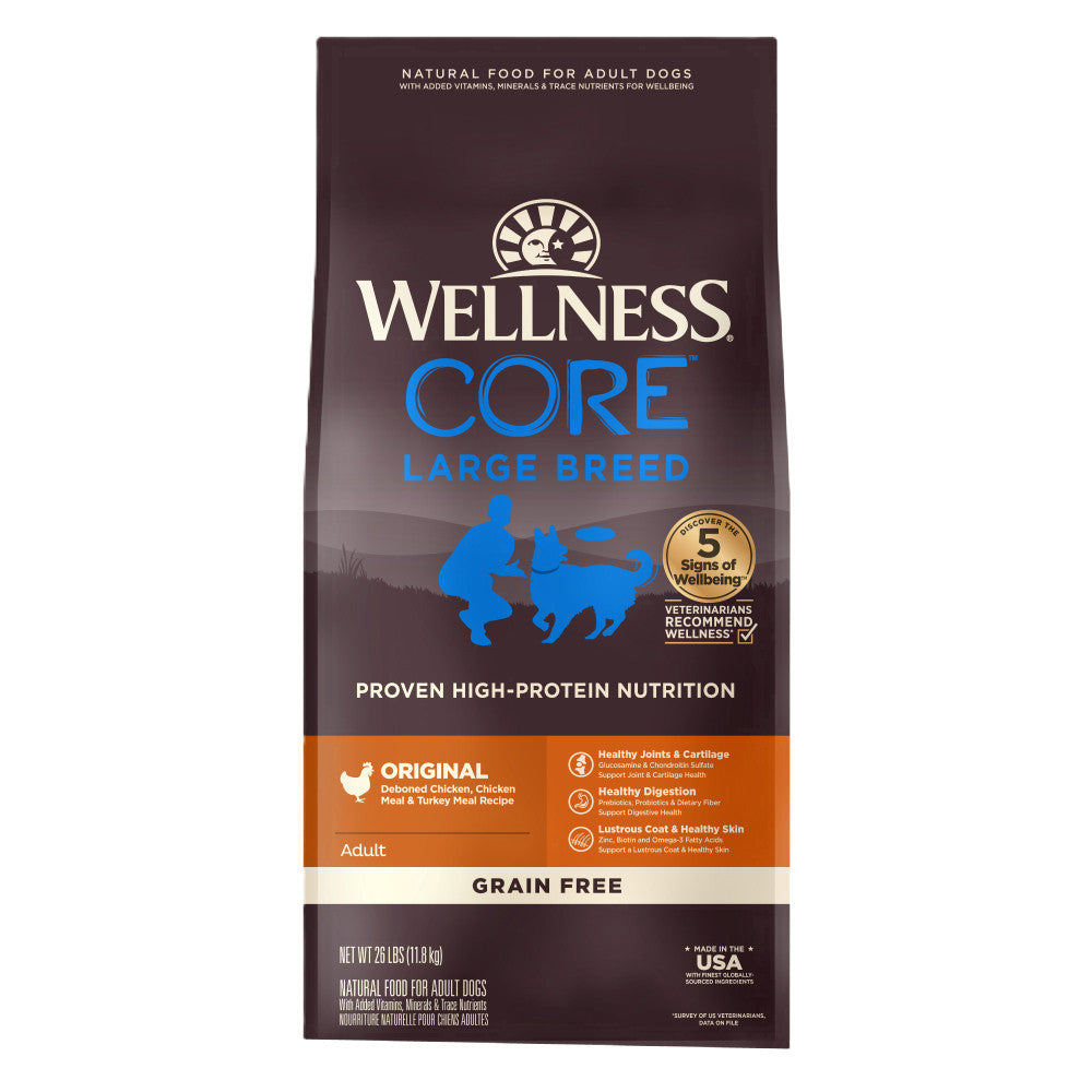 Wellness Core Dog Dry Food 18/22/24lbs