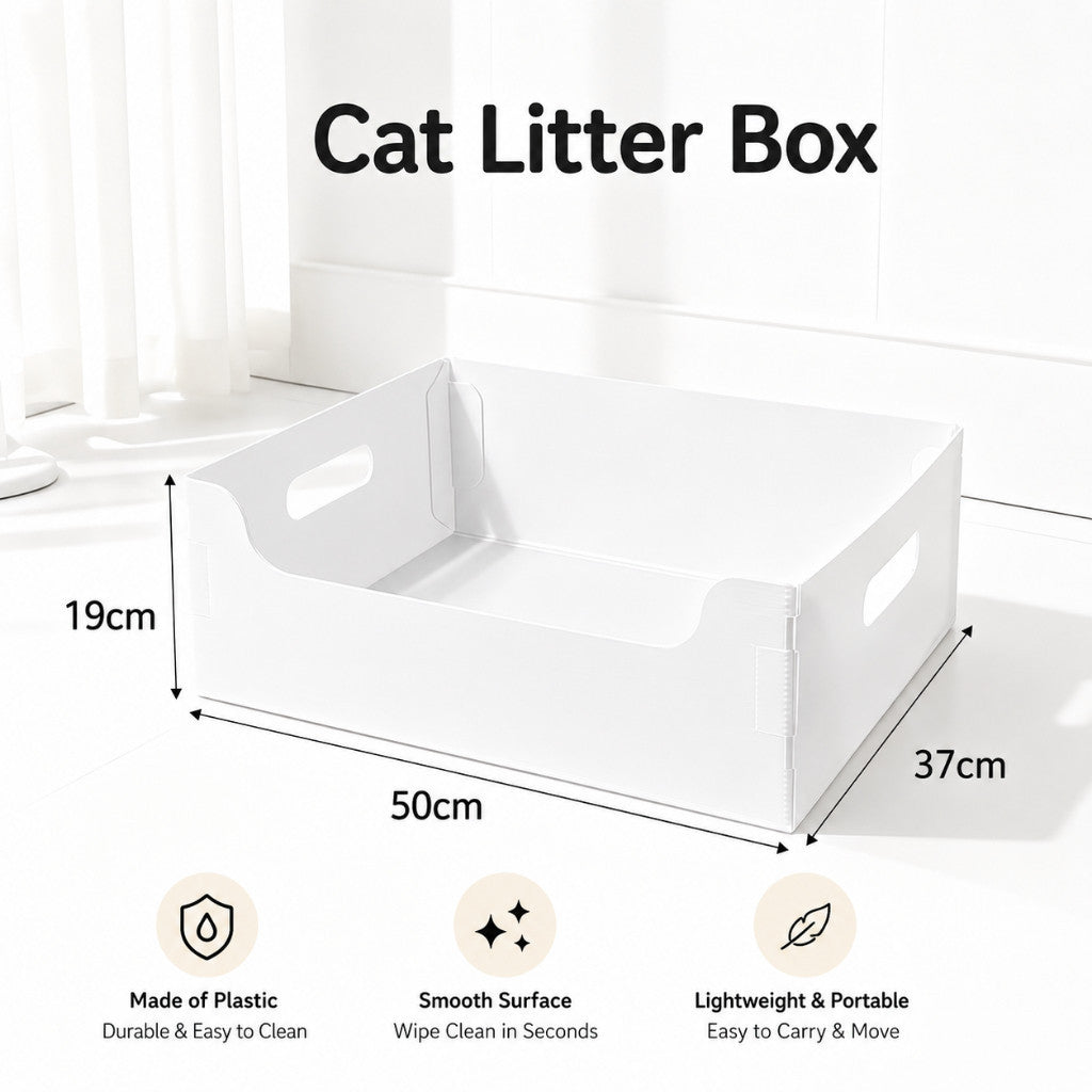 Cat Litter Box Portable Foldable Cat Toilet Splash-Proof Disposable Paper Tray for Travel