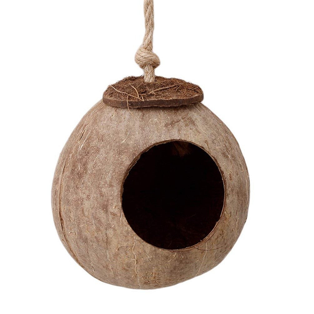 Bird Toy Accessories | Coconut Husk House for Birds | Rattan Ball Wooden Chew Toy