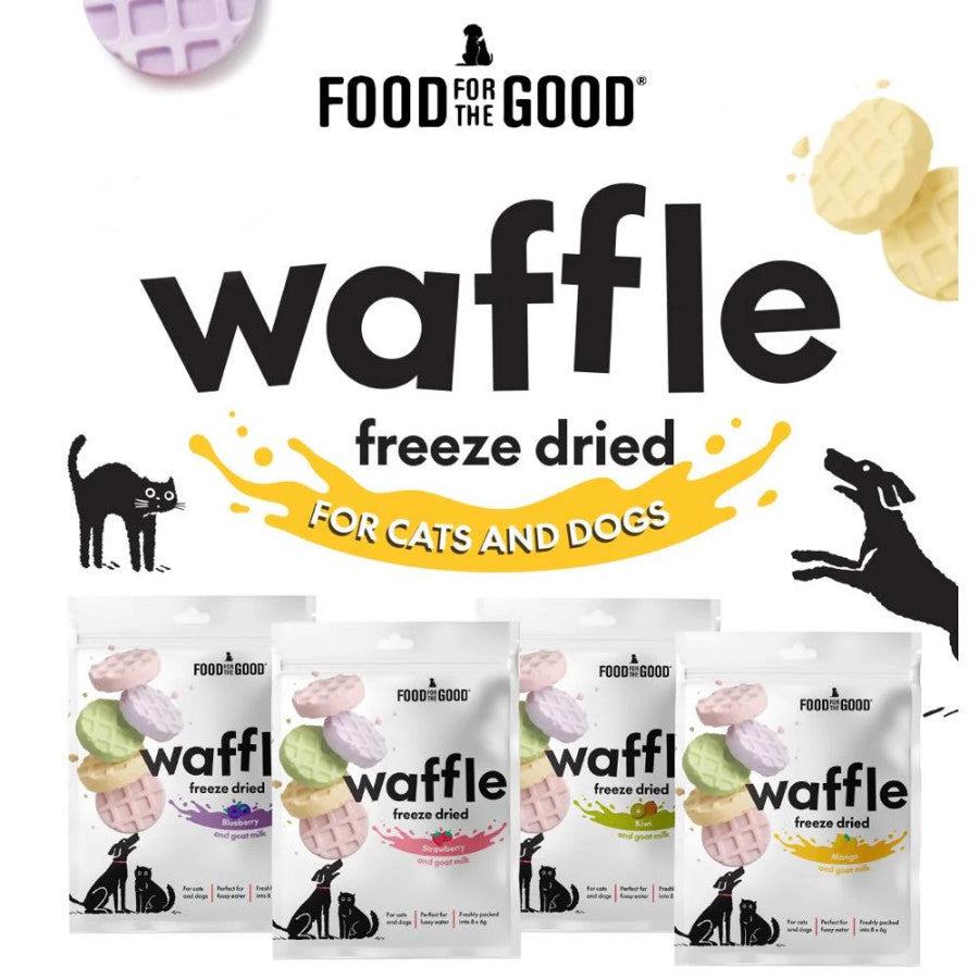 Food For The Good Freeze Dried Waffles Treats for Dogs & Cats 48g