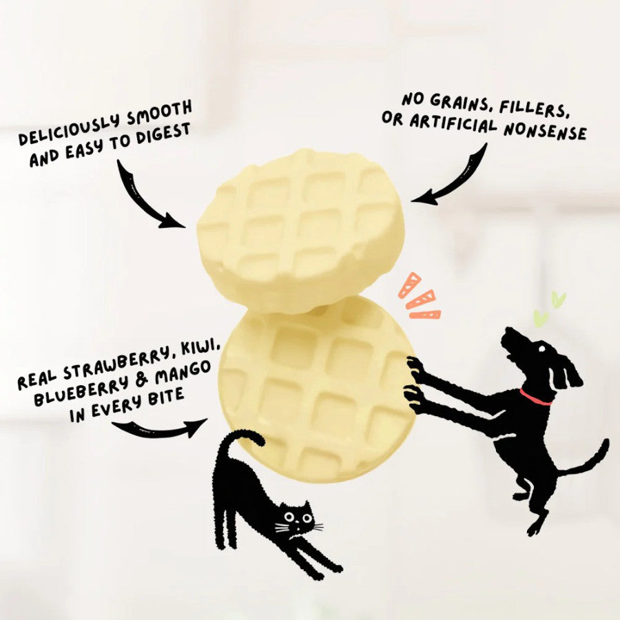 Food For The Good Freeze Dried Waffles Treats for Dogs & Cats 48g