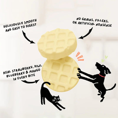 Food For The Good Freeze Dried Waffles Treats for Dogs & Cats 48g