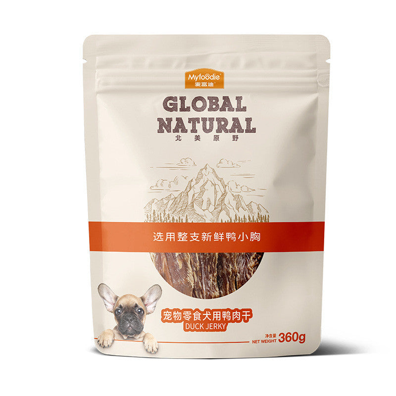 Myfoodie Global Natural Air Dried Chicken Duck Jerky Dog Treat