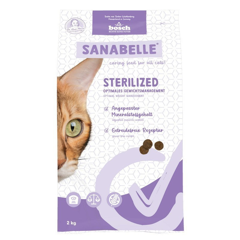 Sanabelle Cat Dry Food 400g Kitten Adult Sensitive Lamb Poultry Urinary Hair & Skin