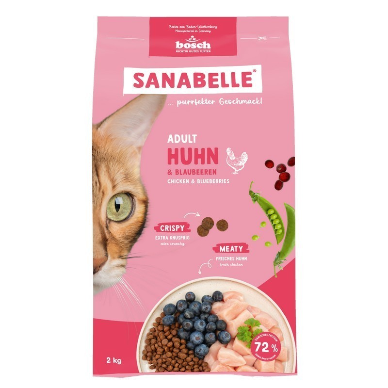 Sanabelle Cat Dry Food 8kg | Adult Sensitive Lamb Poultry Urinary Hair & Skin Grande