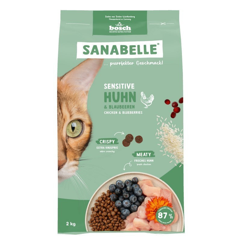 Sanabelle Cat Dry Food 8kg | Adult Sensitive Lamb Poultry Urinary Hair & Skin Grande
