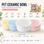 Ceramic Pet Food & Water Bowl | Non-Slip | Cats & Rabbits